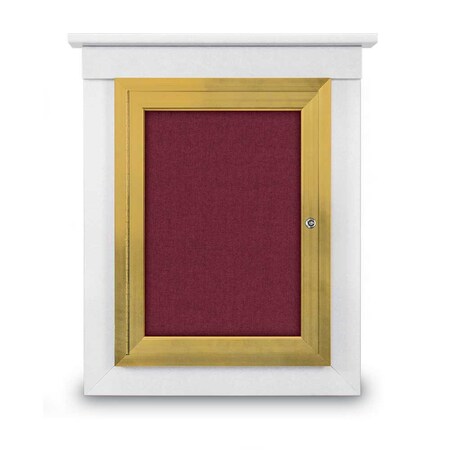 United Visual Products Sliding Glass Enclosed Letterboard, 72"x4 UV9008ACS-GOLD-BLACK